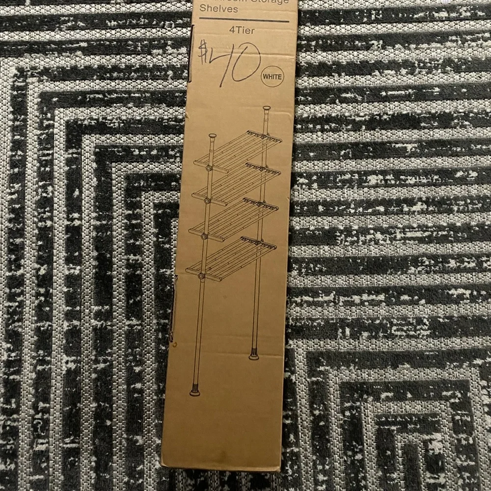 New in box factory sealed , bathroom 4 tier shelving rack …